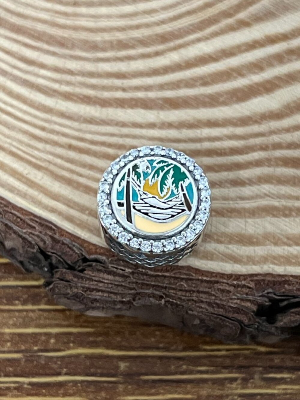 Pandora Bahamas Beach Bead Charm S925 Silver Charm